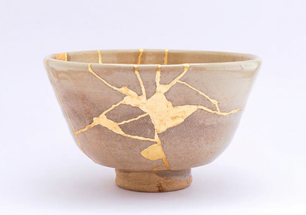 Kintsugi inspired paper face