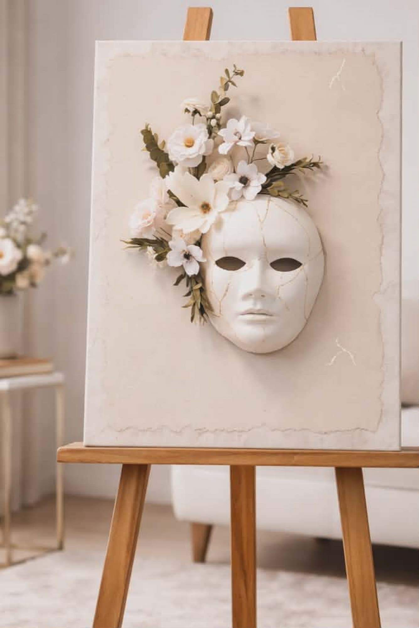 Sculptural paper face